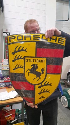 Lot 487 - PORSCHE ENAMEL SIGN