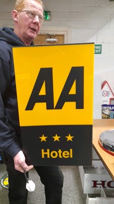 Lot 507 - AA HOTEL ILLUMINATED SIGN