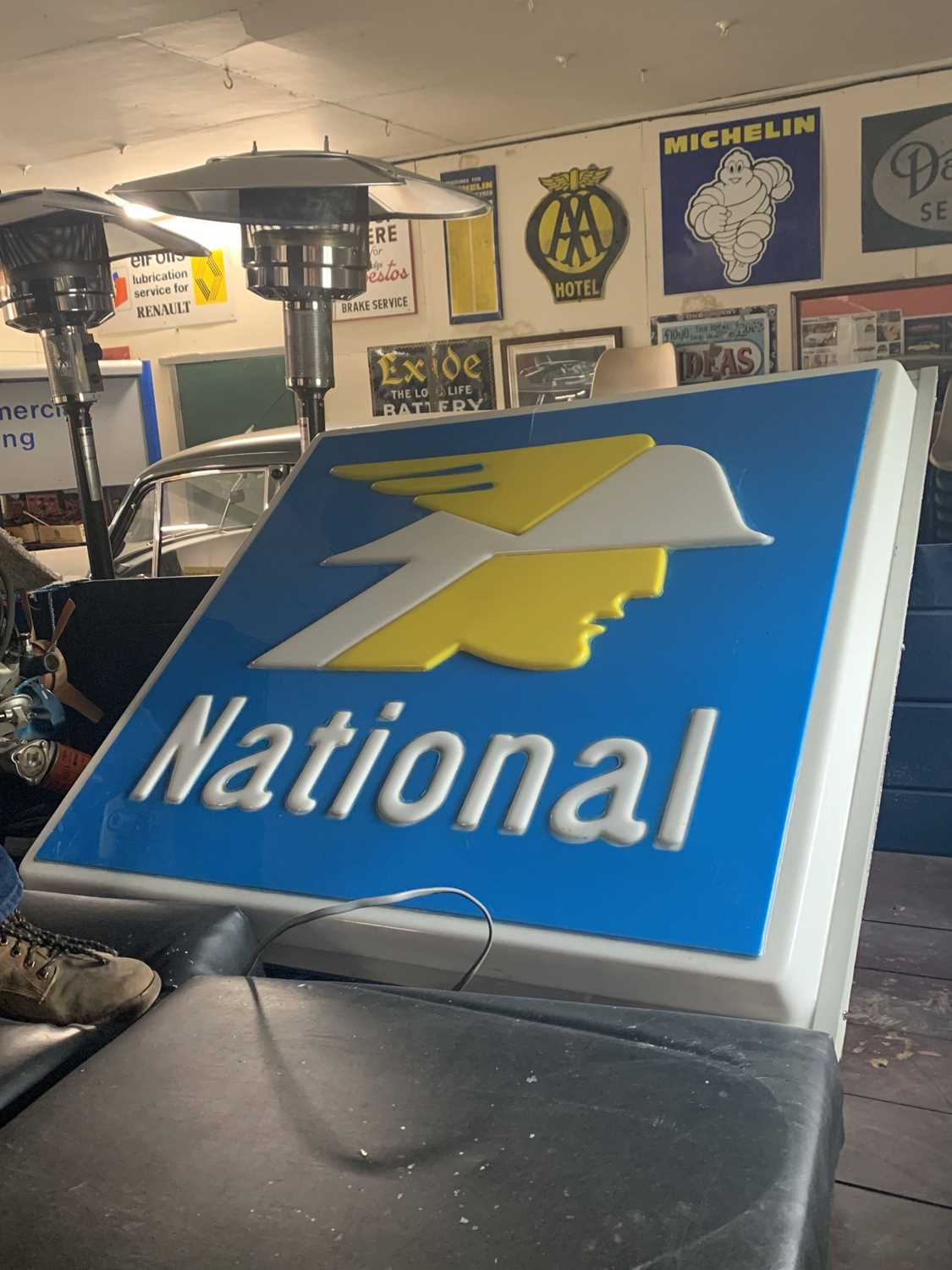 Lot 321 - GENUINE 1960S NATIONAL PETROL SIGN