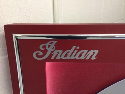 Lot 311 - LARGE ILLUMINATED INDIAN MOTORCYCLE SIGN