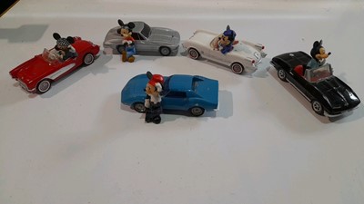 Lot 55 - 5 x LIMITED EDITION MICKY MOUSE CORVETTES