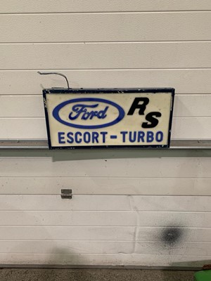 Lot 325 - LIGHT UP FORD RS ESCORT SIGN