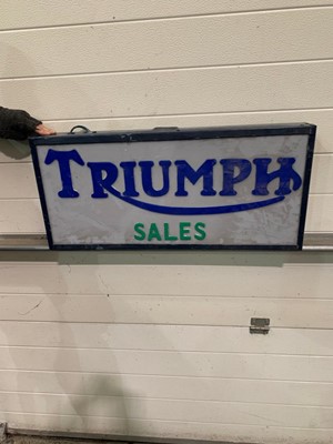 Lot 449 - LIGHT UP TRIUMPH SALES SIGN