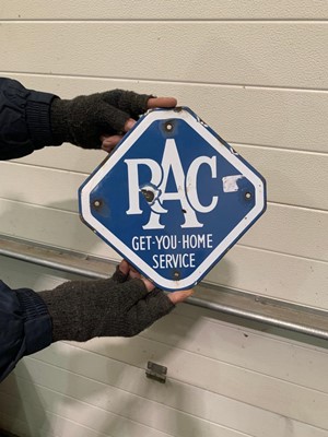 Lot 473 - RAC ENAMEL SIGN