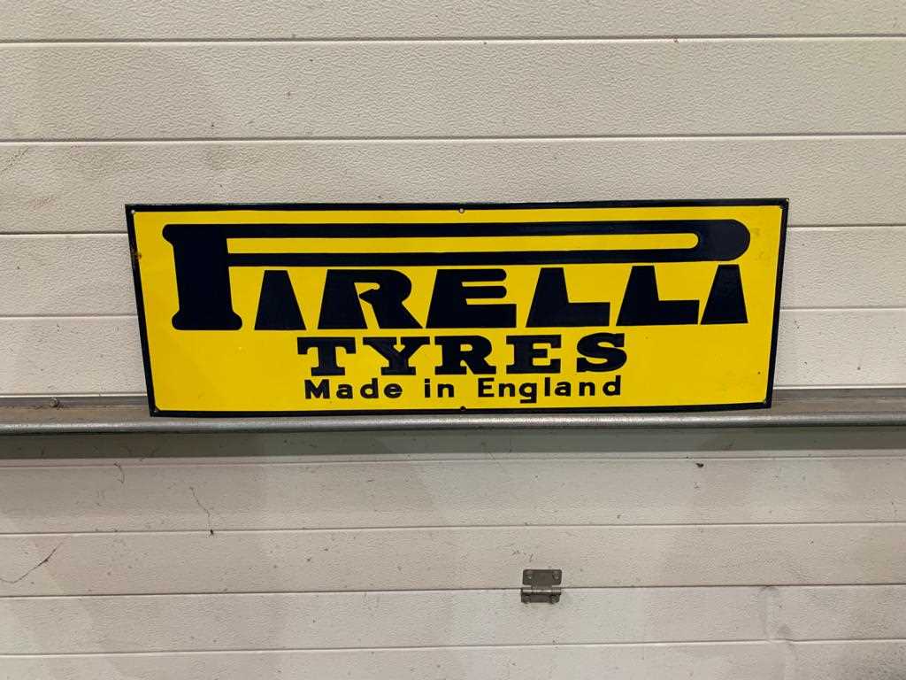 Lot 533 - PIRELLI TYRES ENAMEL SIGN