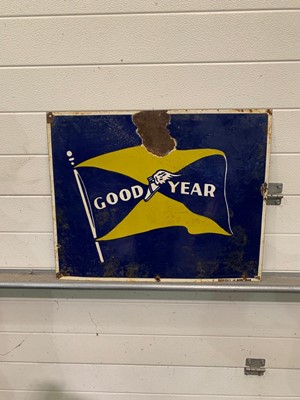 Lot 565 - GOOD YEAR ENAMEL SIGN