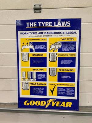 Lot 593 - GOODYEAR TYRES LAWS SIGN