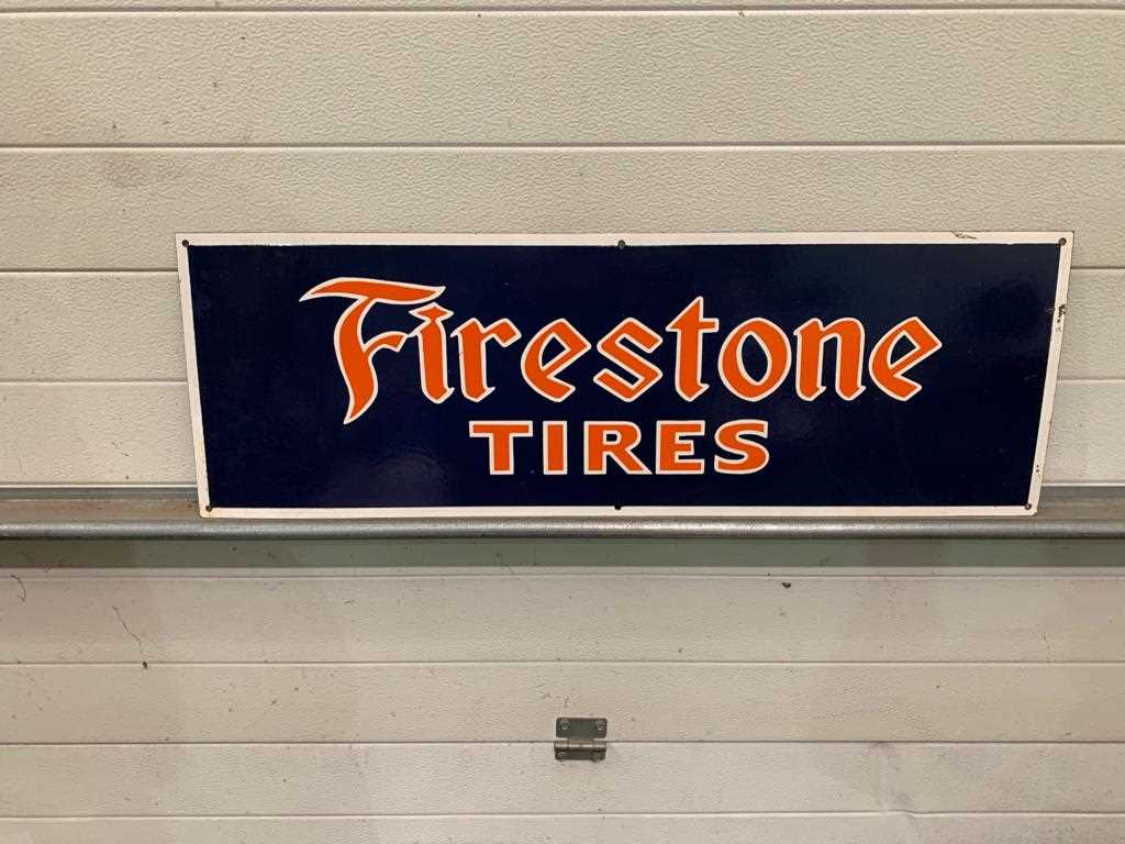 Lot 581 - FIRESTONE TIRES ENAMEL SIGN