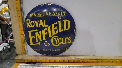 Lot 321 - ROYAL ENFIELD CIRCULAR SIGN