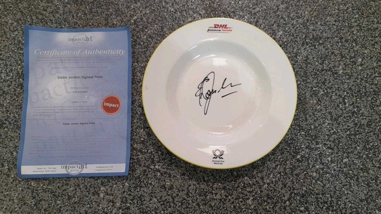 Lot 413 - SIGNED EDDIE JORDAN PLATE