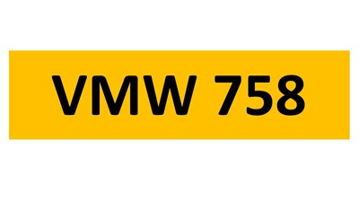 Lot 167-3 - REGISTRATION ON RETENTION - VMW 758