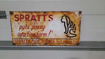 Lot 546 - ENAMEL SPRATTS SIGN