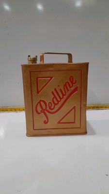 Lot 13 - REDLINE 2 GALLON PETROL CAN - GOLD WITH RED LETTERS