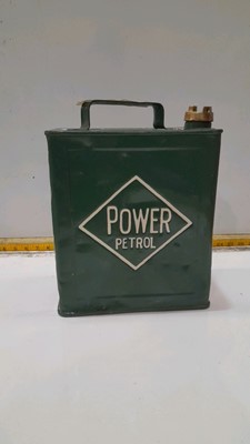 Lot 21 - POWER PETROL 2 GALLON PETROL CAN - GREEN WITH WHITE LETTERS