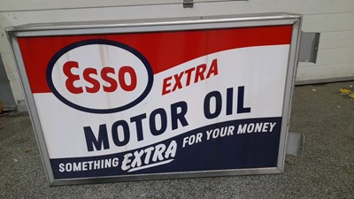 Lot 183 - ESSO EXTRA MOTOR OIL DOUBLE SIDED LIGHT UP SIGN