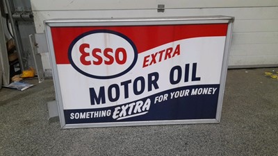 Lot 183 - ESSO EXTRA MOTOR OIL DOUBLE SIDED LIGHT UP SIGN
