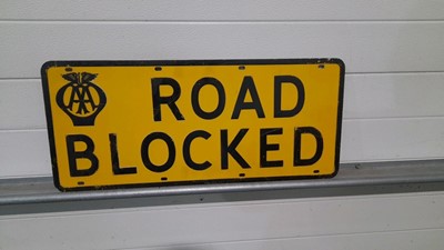 Lot 101 - ROAD BLOCKED AA SIGN