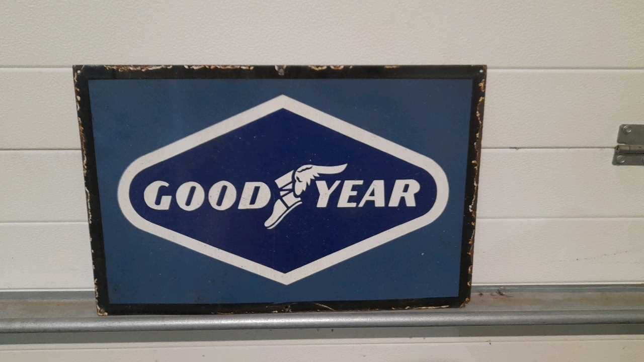 Lot 415 - GOOD YEAR ENAMEL SIGN