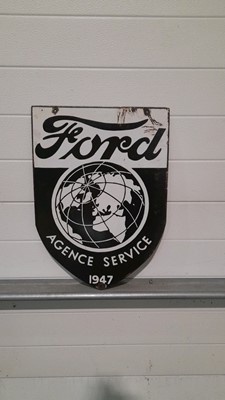 Lot 423 - FORD AGENCE SERVICE ENAMEL SIGN