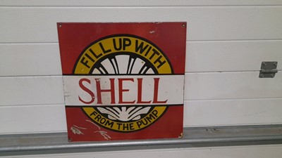 Lot 467 - FILL UP FROM THE PUMP SHELL ENAMEL SIGN