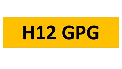 Lot 39 - REGISTRATION ON RETENTION - H12 GPG