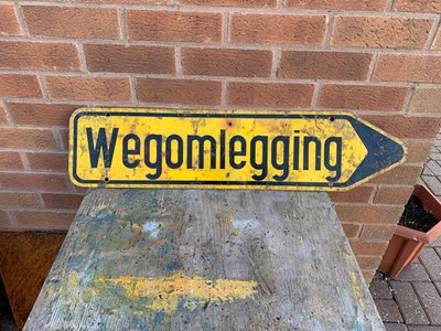 Lot 487 - WEGOMLEGGING DOUBLE SIDED SIGN