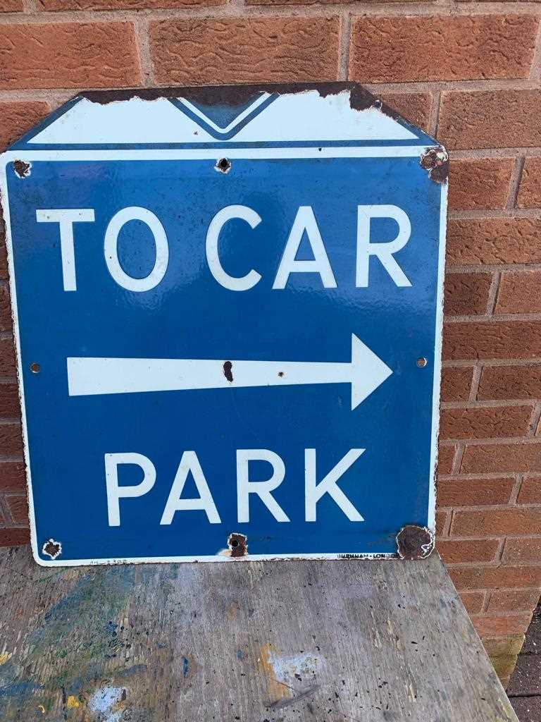 Lot 495 - RAC ENAMEL SIGN TO THE CAR PARK