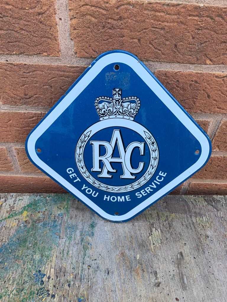 Rac Sign In Lot 511 - RAC ENAMEL SIGN