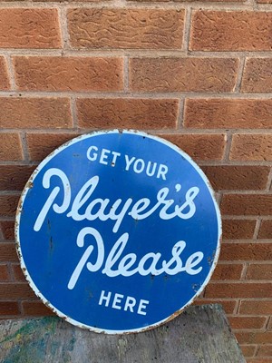 Lot 667 - PLAYERS PLEASE ENAMEL SIGN