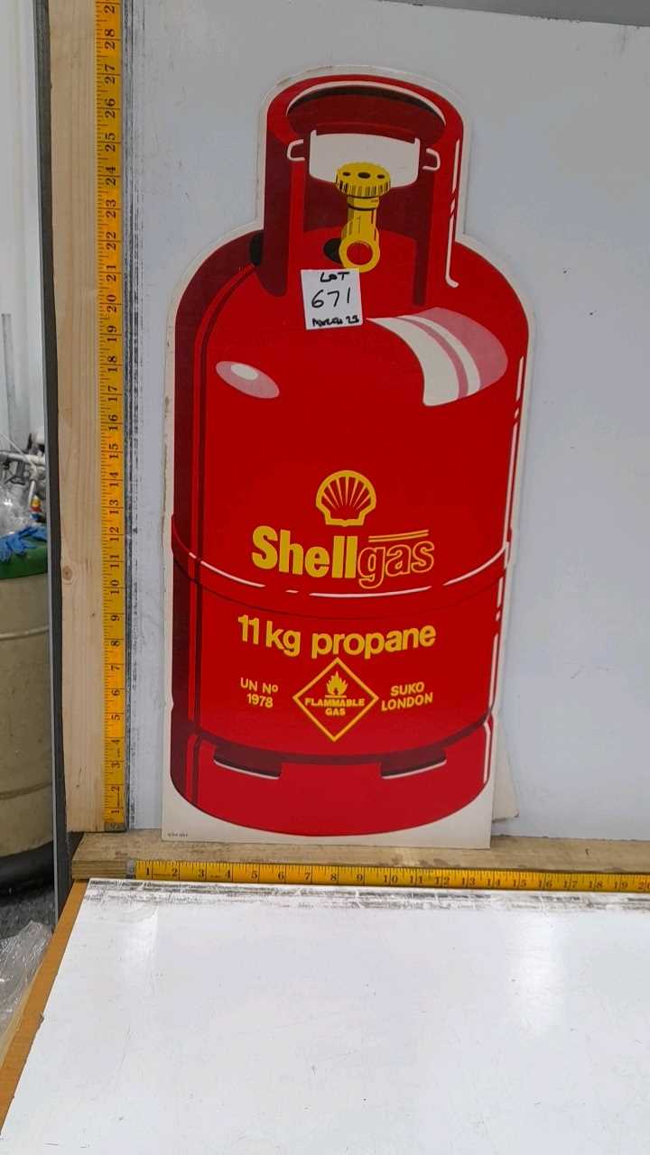 Lot 671 - SHELL GAS POSTER