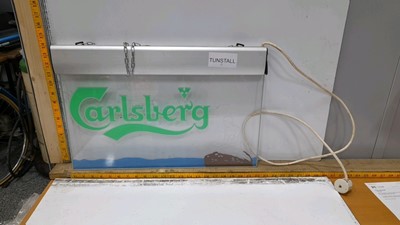 Lot 675 - ILLUMINATED CARLSBERG SIGN