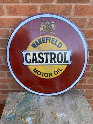 Lot 691 - CASTROL ENAMEL SIGN