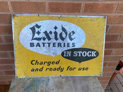 Lot 699 - EXIDE BATTERIES SIGN