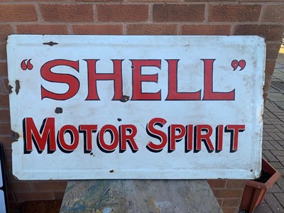 Lot 705 - SHELL MOTOR SPIRIT ENAMEL SIGN