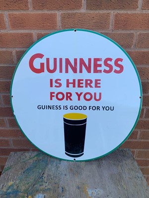 Lot 706 - GUINNESS ENAMEL SIGN