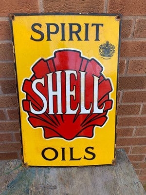 Lot 711 - SHELL SPIRIT ENAMEL SIGN