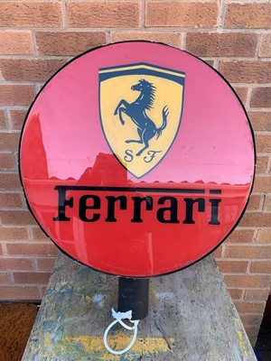 Lot 720 - ROUND FERRARI ILLUMINATED SIGN