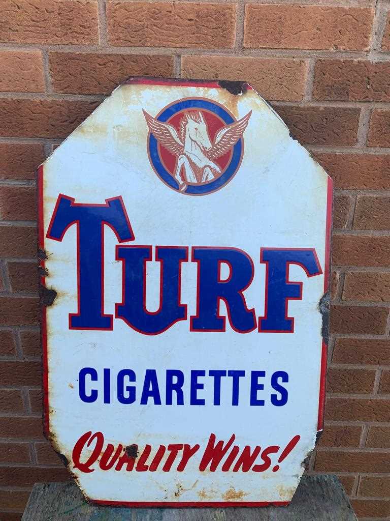 Lot 728 - TURF CIGARETTES SIGN