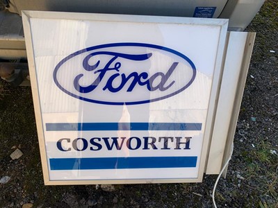 Lot 738 - FORD COSWORTH DOUBLE SIDED ILLUMINATED SIGN