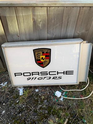 Lot 740 - PORSCHE ILLUMINATED SIGN