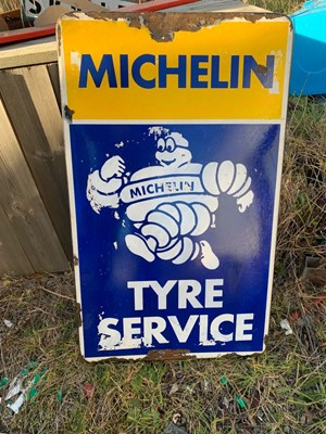 Lot 741 - MICHELIN TYRE SERVICE ENAMEL SIGN