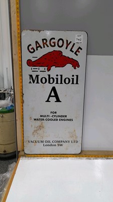 Lot 742 - MOBILOIL ENAMEL SIGN