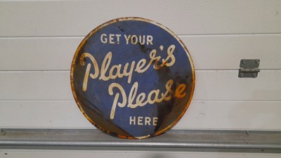Lot 515 - ROUND BLUE GET YOUR PLAYER'S PLEASE  HERE SIGN