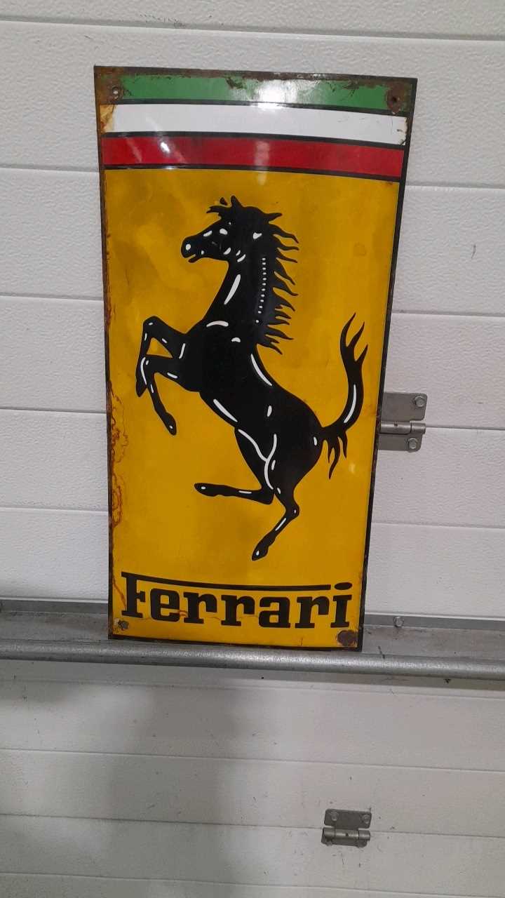 Lot 165 - FERRARI ENAMEL SIGN