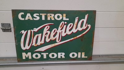 Lot 495 - CASTROL WAKEFIELD ENAMEL SIGN