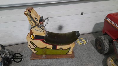 Lot 527 - WOODEN ROCKING HORSE