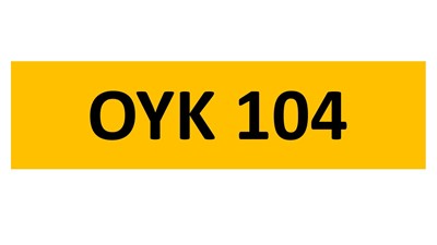 Lot 240 - REGISTRATION ON RETENTION - OYK 104