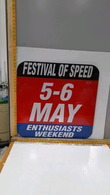 Lot 69 - FESTIVAL OF SPEED DOUBLE SIDED SIGN