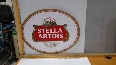 Lot 539 - STELLA ARTOIS OVAL SIGN DOUBLE SIDED