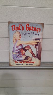 Lot 547 - DADS GARAGE  METAL SIGN